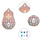 Kits de porte-clés de peinture de diamant de poupée matrioska 5d à faire soi-même DIY-WH0167-08A-4