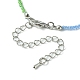 Collier de perles de verre rondelle à facettes pour femme NJEW-M208-02K-5