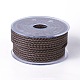 編み紐  革のアクセサリーコード  ジュエリーDIY製版材料  コーヒー  3mm  約5.46ヤード（5m）/ロール WL-I004-3mm-D-13-1