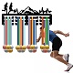 Support mural d'affichage de support de cintre de médaille de fer de thème de sports ODIS-WH0055-061-7
