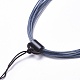 Fabricación de collar de cordón encerado ajustable MAK-L027-A01-2