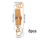 Chgcraft 8 Stück Bambus-Verbindungsanhänger mit goldfarbenen Legierungsteilen für DIY-Taschenherstellungszubehör WOOD-CA0001-67-2