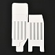正方形の折りたたみ式クリエイティブペーパーギフトボックス  リボン付きストライプ柄  結婚式のための装飾的なギフトボックス  銀  55x55x55mm CON-P010-C04-4