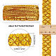 プラスチックスパンコールビーズ  スパンコールビーズ  装飾アクセサリー  3列パレットロール  フラットラウンド  ゴールド  20x1.2mm  13m /カード OCOR-WH0079-78D-2