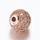 Perline zirconi micro pave  in ottone ZIRC-E134-8mm-07-3