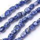Perles de jaspe tache bleue naturelle G-I198G-11-1