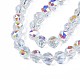Electroplate Transparent Glass Beads Strands EGLA-N002-18A-B01-3