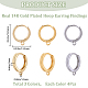 Creatcabin 6 paires 3 couleurs placage en laiton boucles d'oreilles créoles accessoires KK-CN0002-45-2