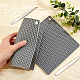 GORGECRAFT 2Pcs Silicone Doming Square Mats Heat Resistant Synthetic Rubber Honeycomb Gray Pads with 2Pcs Stainless Beading Tweezer for DIY Jewelry Making Crafts Supplies (Gray) AJEW-GF0006-27-3