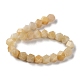 Brins de perles rondes coupées en étoile de jade topaze naturelle G-M418-C15-01-3