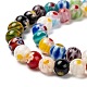 Round Handmade Millefiori Glass Beads Strands LK-R004-81-3