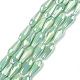 Perlas de vidrio opaco galvanizado hebras EGLA-L015-FR-B-01-3