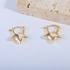 Серьги-кольца из латуни с пятью звездами FT9728-3
