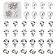 Pandahall 40 pièces 5 style abs plastique imitation perle et clair cubique zircone boucles d'oreilles accessoires EJEW-TA0001-08-2
