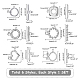 Застежки-тоглы из нержавеющей стали 304 STAS-UN0011-42P-2