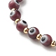 Handmade Evil Eye Lampwork Round Beads Stretch Bracelet Set for Teen Girl Women BJEW-JB07001-5