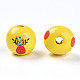 Perles de bois imprimées sur le thème de Pâques&nbsp;WOOD-T032-22V-2