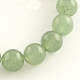 De piedras preciosas naturales aventurina verde hebras de perlas redonda G-R265-10mm-1