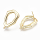 Brass Stud Earring Findings KK-S348-103-2