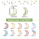 Sunnyclue 100pcs pendentifs en verre de couleur dégradée GLAA-SC0001-74-2