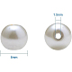 Benecreat Perla redonda de vidrio perlado teñido ambientalmente de 8 mm para la fabricación de joyas con contenedor de perlas (blanco anti-flash HY-BC0001-8mm-RB011-3