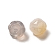 Perles de fleurs sculptées en agate grise naturelle G-O156-B-35-2