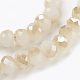 Chapelets de perles en verre électroplaqué X-GLAA-K027-HR-C06-3