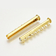 Brass Magnetic Slide Lock Clasps KK-Q740-02G-2