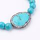 Synthetic Turquoise Beads Stretch Bracelets BJEW-L613-07B-2
