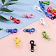 SUPERFINDINGS About 16pcs 8 Colors Brass Swivel Clasps Swivel Lobster Claw Clasp Purse Hardware for Straps Bags Belting Outdoors Tents Pet IFIN-FH0001-04-8