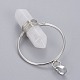 Natural Quartz Crystal Double Terminated Pointed Pendants G-G771-A07-3
