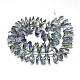 Electroplate Glass Beads Strands EGLA-S157-38x22mm-01-2