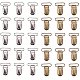 Pandahall Elite sichere sichere 80 Stück Baby Schnuller Clips T-Form Schnullerhalter für Jungen und Mädchen (40 Platin und 40 antike Bronze) AJEW-PH0016-01-1