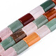 Fili di perle di avventurina verde naturale e quarzo rosa e agata rossa G-S364-091-1