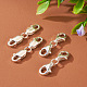 4 Sets 2 Styles Double 925 Sterling Silver Lobster Claw Clasps FIND-TA0002-22-6