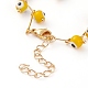 Bracelets de perles faits à la main au chalumeau mauvais œil BJEW-JB05855-05-3