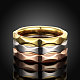 Titanio acciaio 316l anelli sfaccettati moda per le donne RJEW-BB07062-7-2