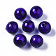 Perles en verre d'argent feuille manuelles X-FOIL-R054-10mm-11-2