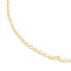 Brass Cable Chain Necklaces X-MAK-H102-01G-4