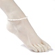 Cavigliera con perline a conchiglia naturale per donna AJEW-AN00470-3