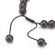 Ensemble de bracelets de perles tressées en pierre de lave naturelle 4 pièces 4 styles pour femmes BJEW-TA00115-5