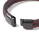 Кожаные браслеты плетеного шнура X-BJEW-E345-07-B-4