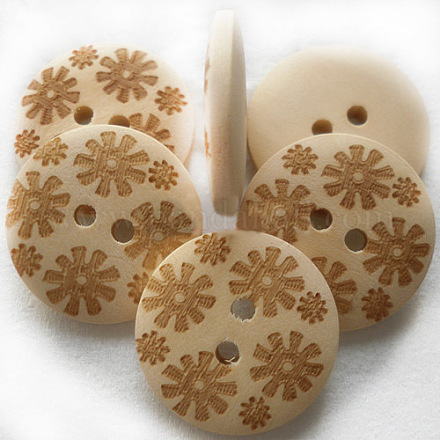 Round Buttons with Painted Flower Pattern NNA0Z6V-1