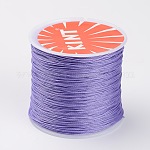 Cordons ronds de polyester paraffiné, lilas, 0.45mm, environ 174.97 yards (160 m)/rouleau