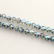 Гальванические стеклянные бусины EGLA-R094-4mm-09