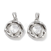 Латунные микро проложить кубического циркония подвески KK-C051-40P-02