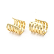 Серьги-каффы из латуни с несколькими линиями EJEW-D065-08G