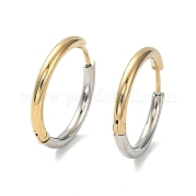 Серьги-кольца Huggie Hoop из двухцветной нержавеющей стали 304 с ионным покрытием (IP) EJEW-A106-02E