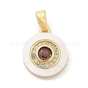 Подвески из латуни с микропаве из циркония KK-M303-02G-01
