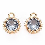Brass Micro Pave Cubic Zirconia Charms KK-S356-772A